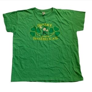 Anvil Shake Your Shamrocks St. Patrick's T Shirt Green Size XL